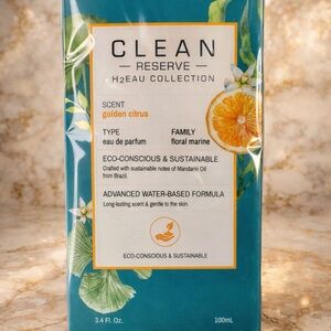 Clean Reserve H2EAU Golden Citrus 3.4 oz 100ml EDP New Sealed